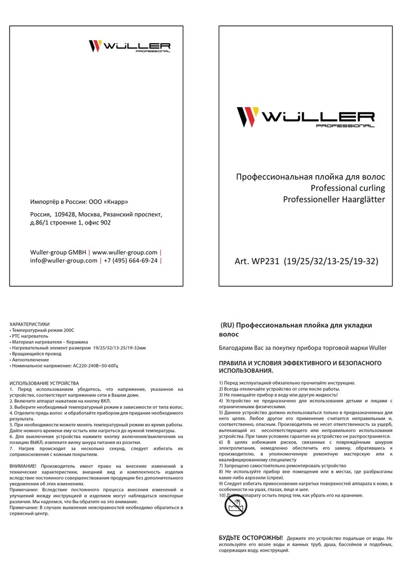 Wuller Professional WP231 quick start guide