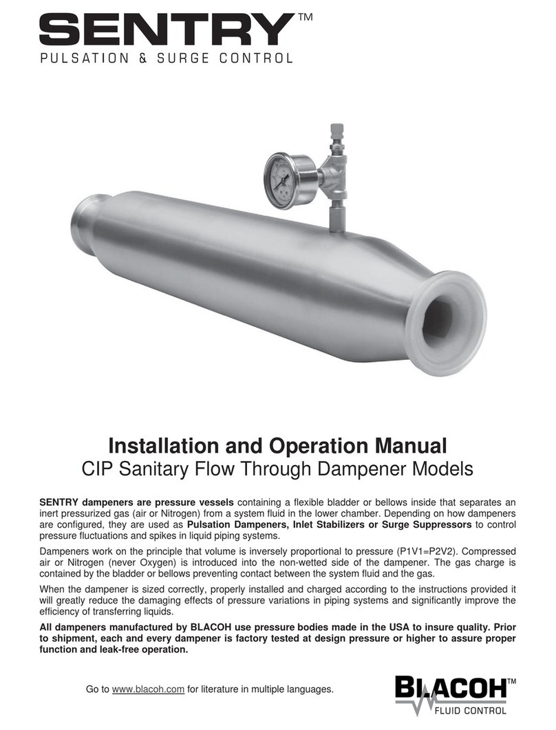 Blacoh SENTRY CIP Installation and operation manual