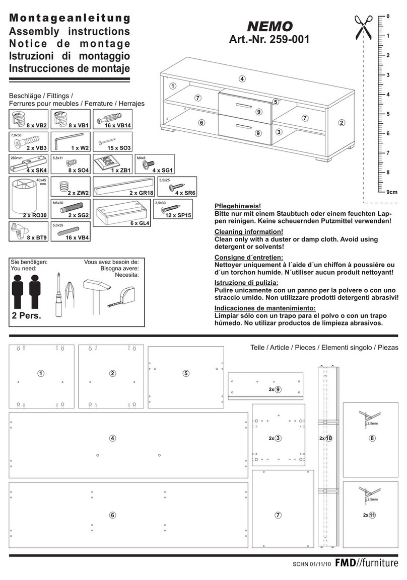 FMD Furniture NEMO 259-001 Assembly instructions