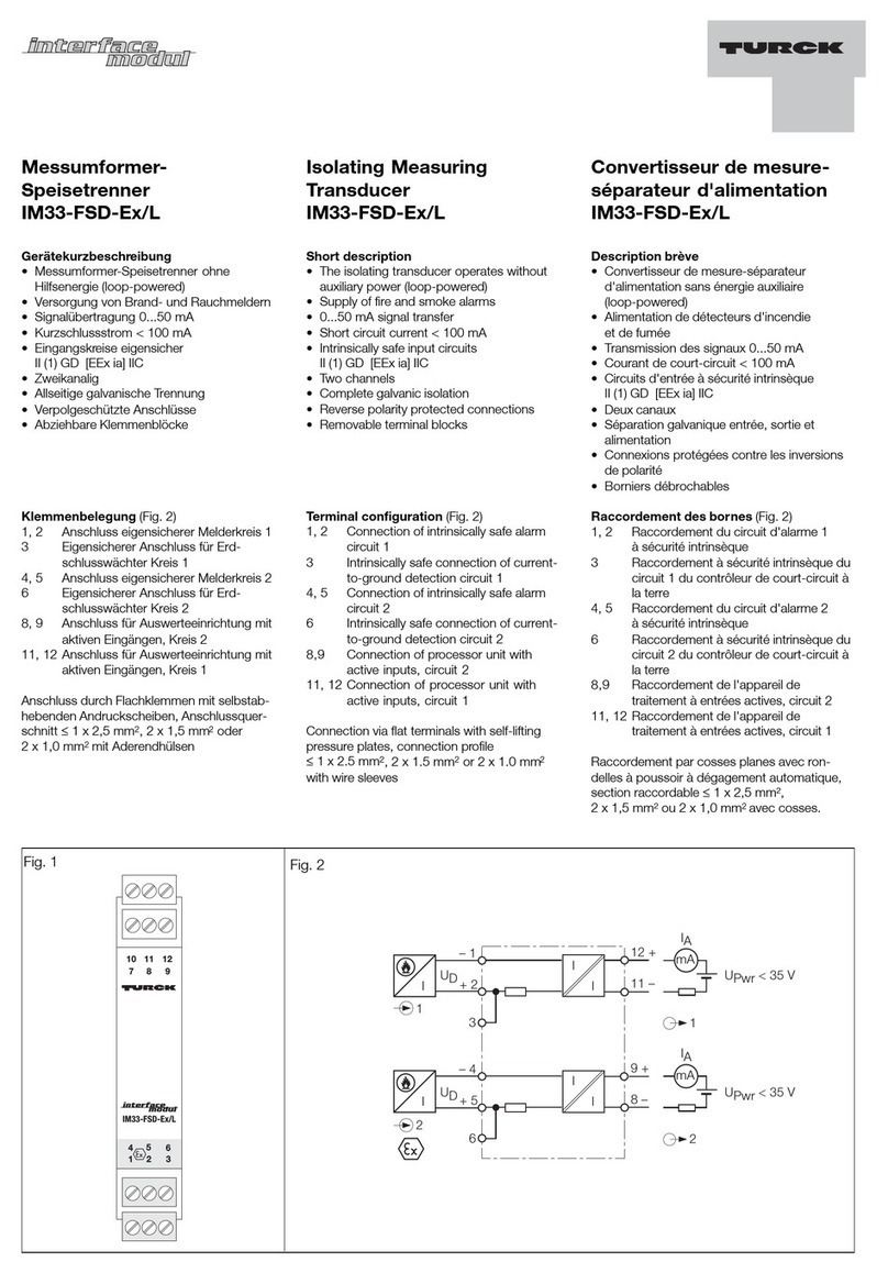turck interface modul IM33-FSD-Ex/L quick start guide