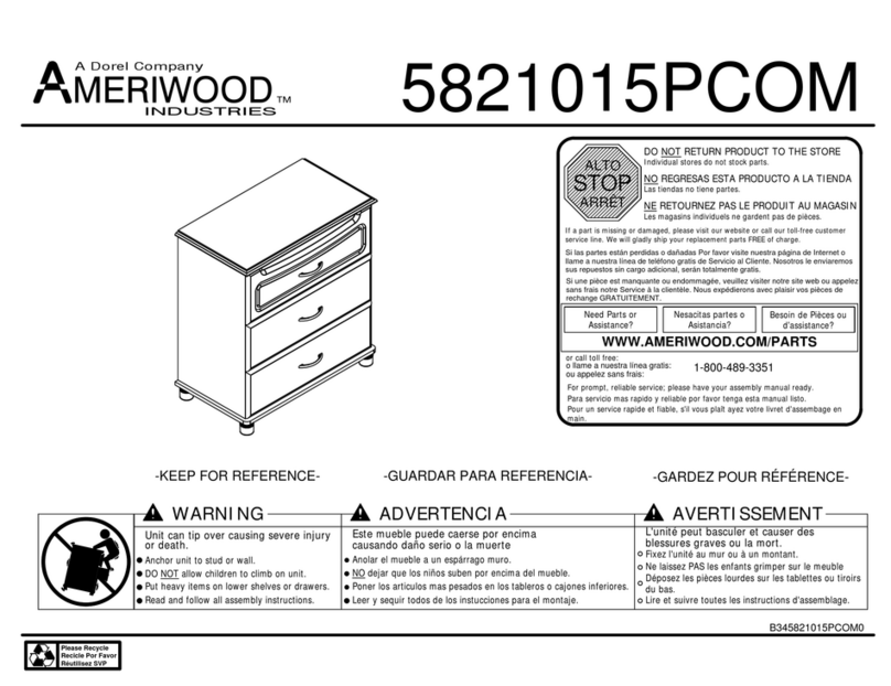 Dorel Ameriwood 5821015PCOM instruction manual Dorel Ameriwood 5821015PCOM instruction manual