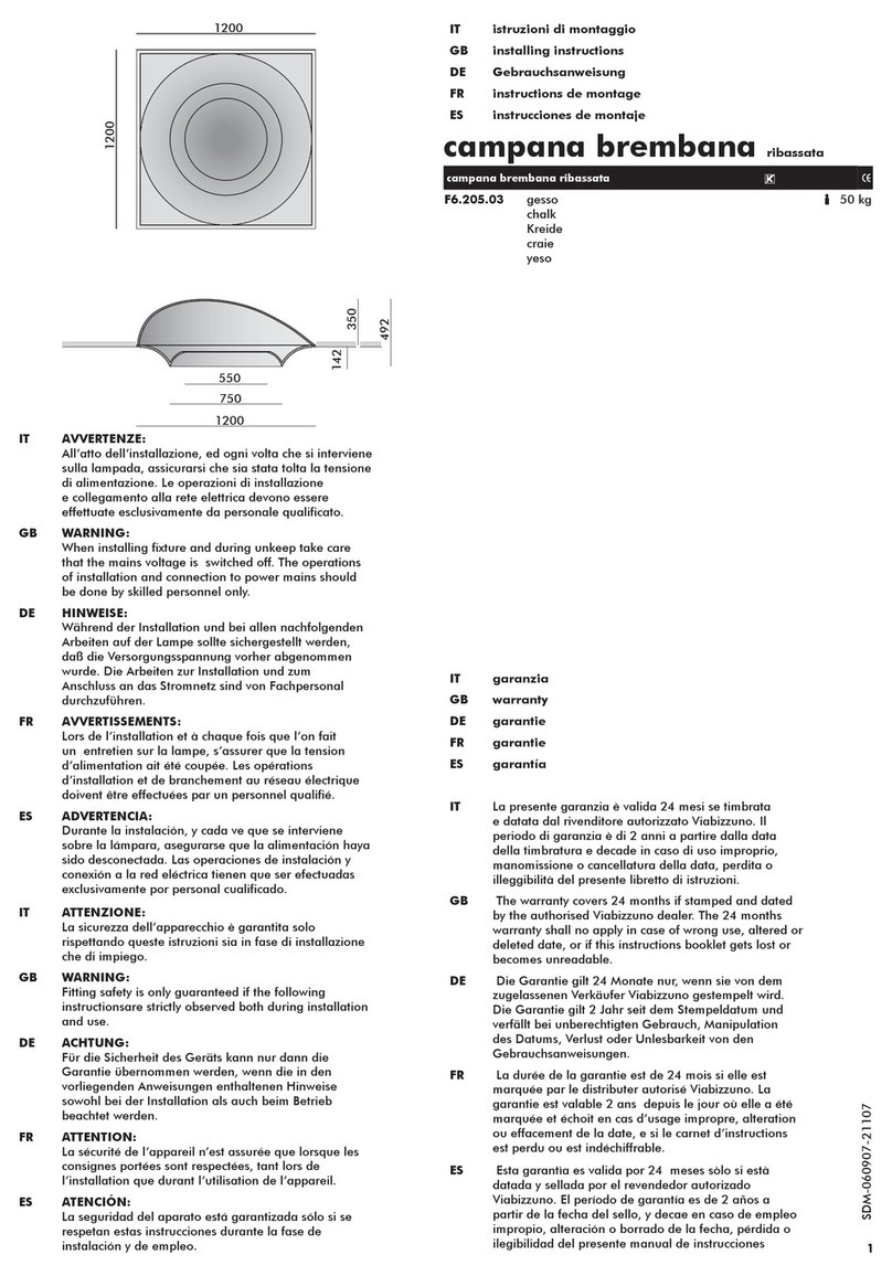 Viabizzuno F6.205.03 Installing instructions