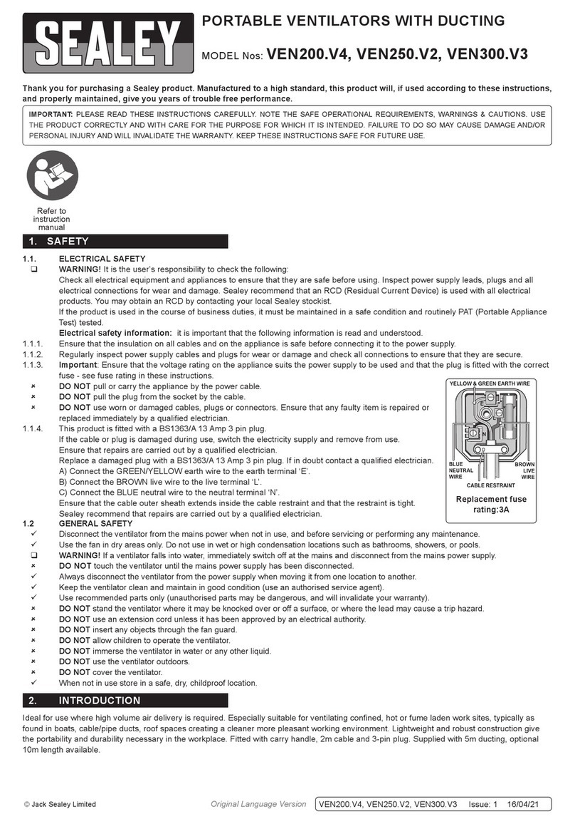 Sealey VEN200.V4 User manual