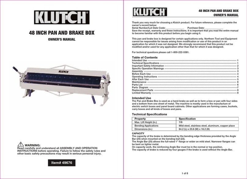 Klutch 49676 owner's manual