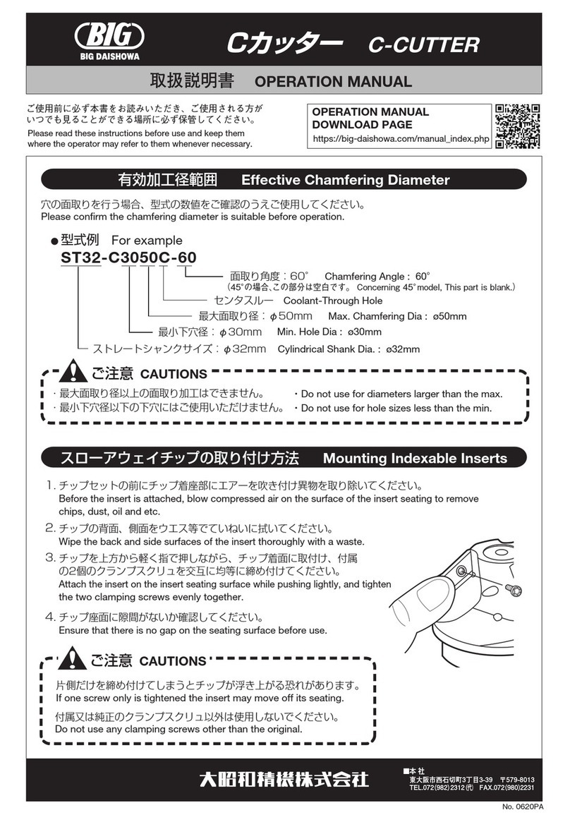 Big Daishowa C-Cuter C0525C Operation manual