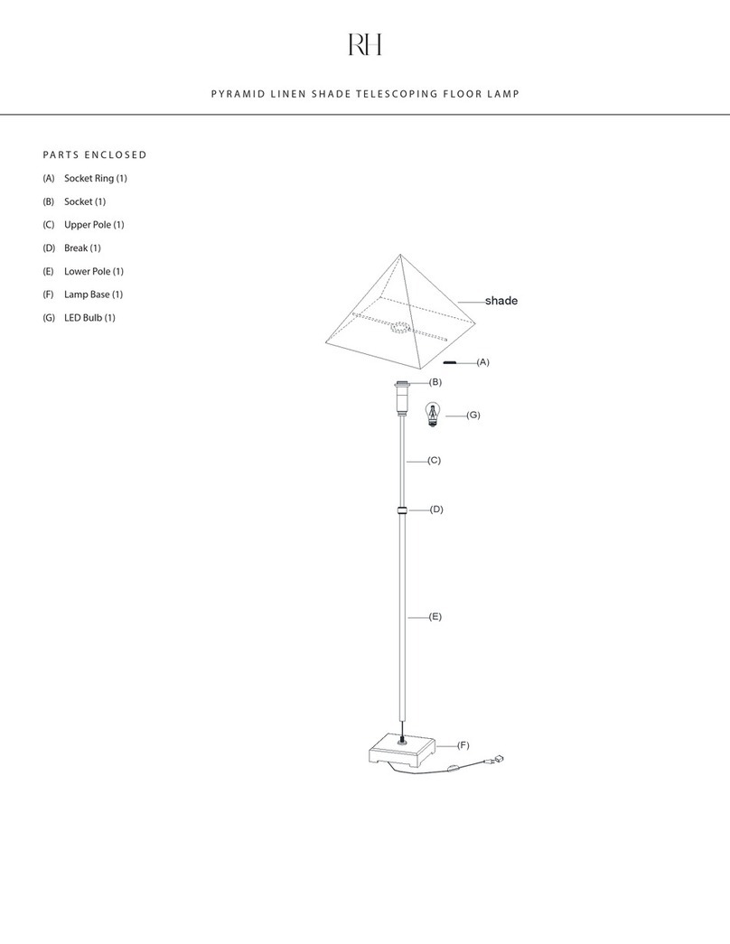 RH PYRAMID LINEN SHADE TELESCOPING FLOOR LAMP User manual