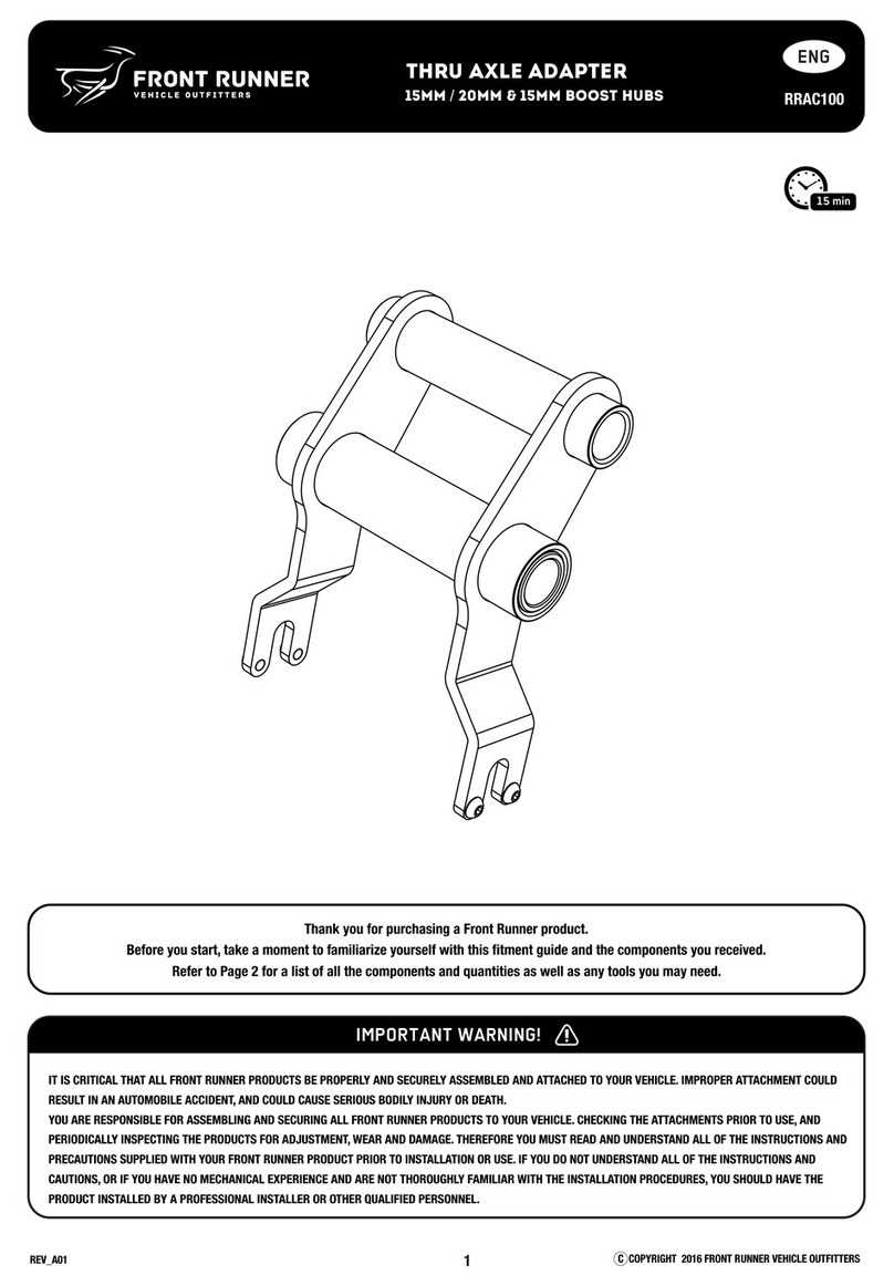 Front Runner RRAC100 quick start guide