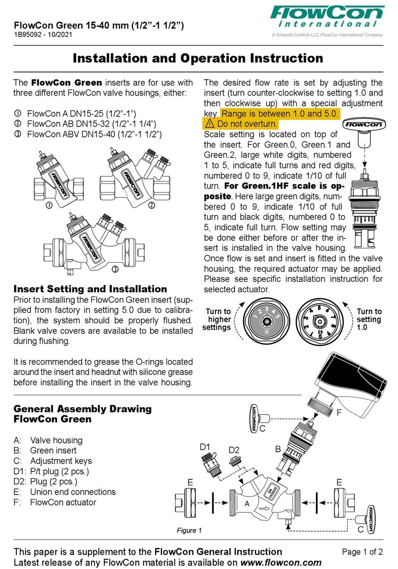 FlowCon Green Installation and operation instruction