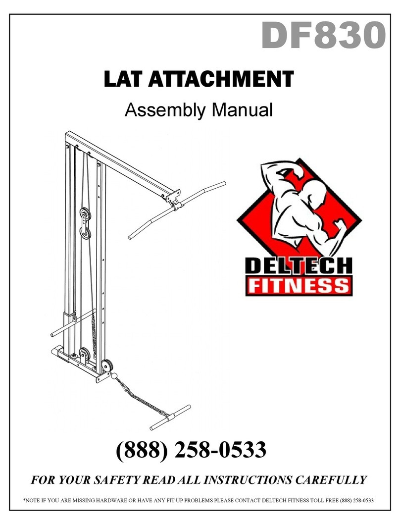 Deltech Fitness DF830 Assembly manual
