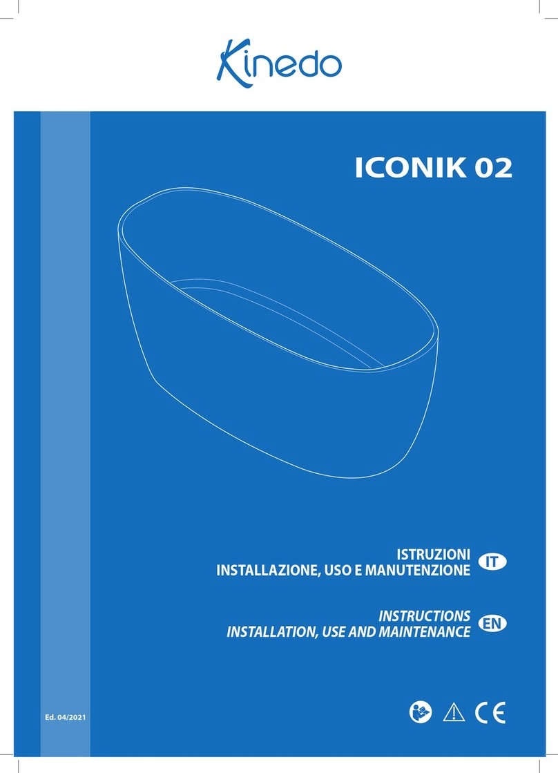 Kinedo ICONIK 02 Installation, use and maintenance instructions Kinedo ICONIK 02 Installation, use and maintenance instructions