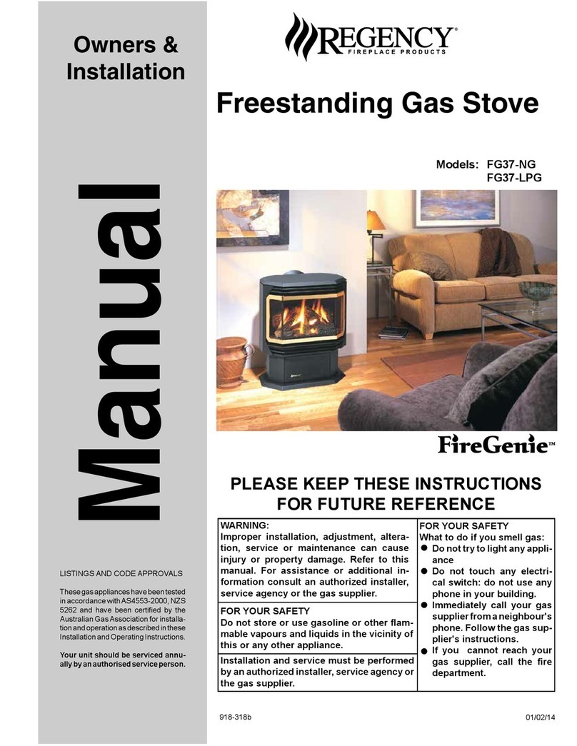 Regency FIREGENIE FG37-NG manual Regency FIREGENIE FG37-NG manual