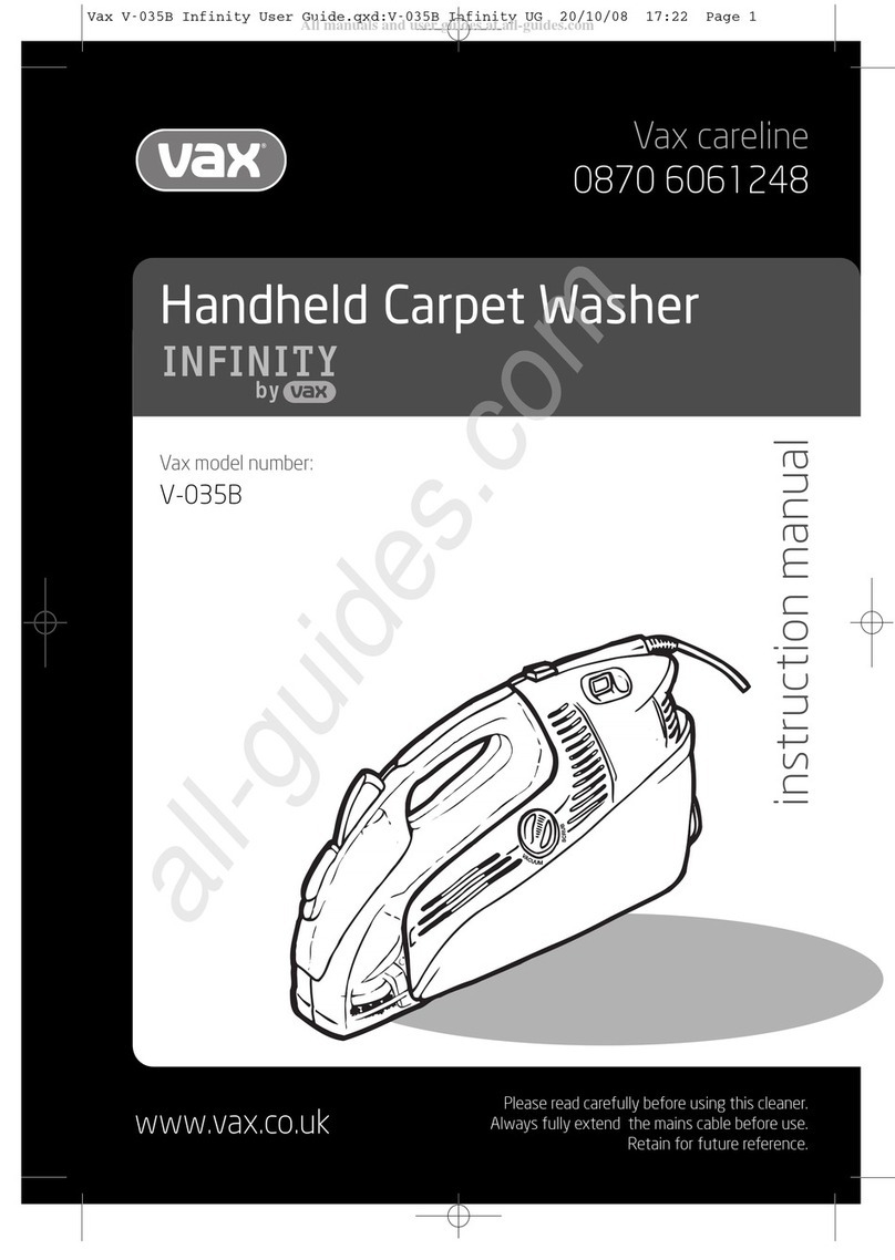 Vax INFINITY V-035B instruction manual