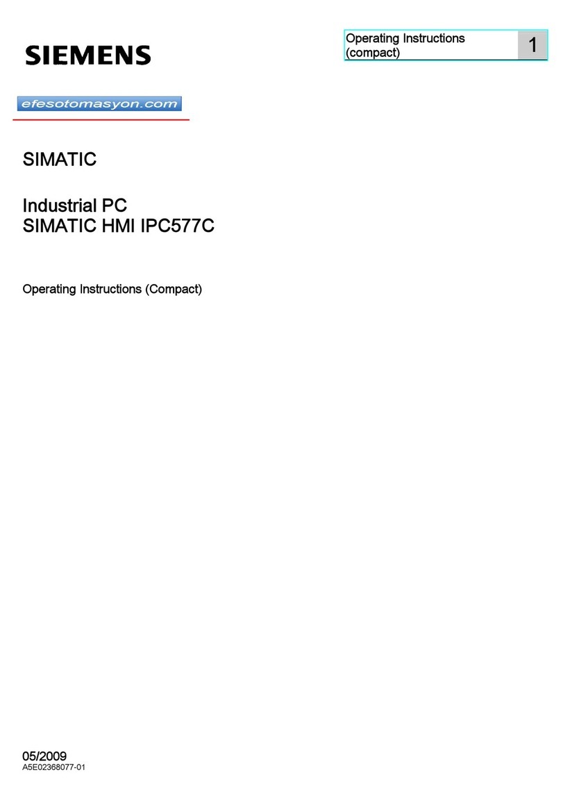Siemens SIMATIC HMI IPC577C operating instructions