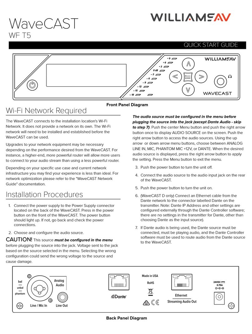 Williams AV WaveCAST quick start guide