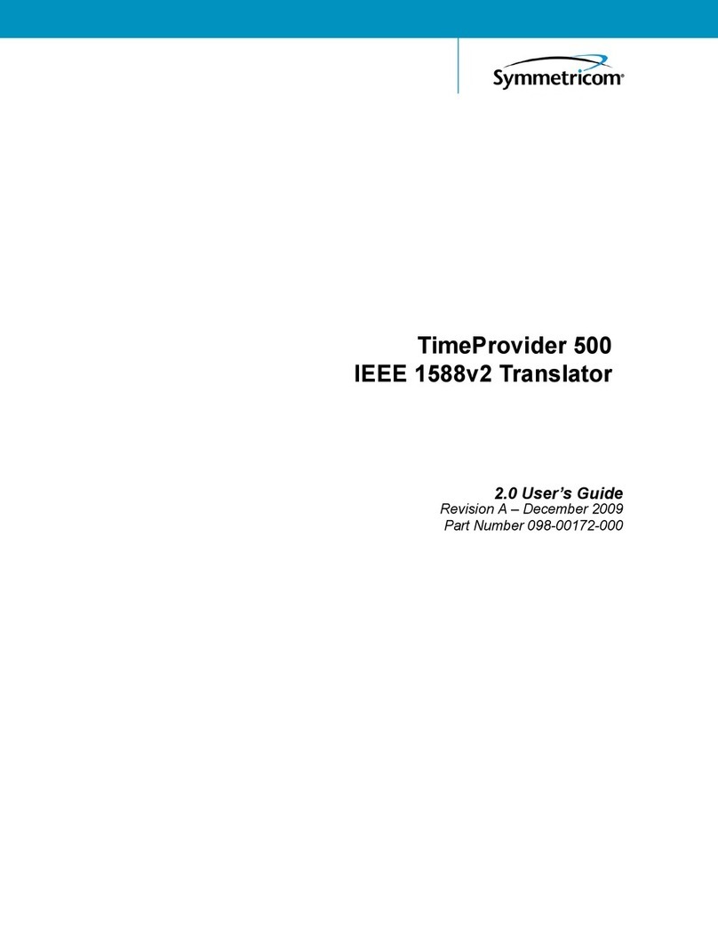 Symmetricom TimeProvider 500 user guide