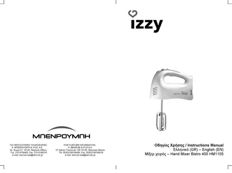 izzy Bistro 400 instruction manual