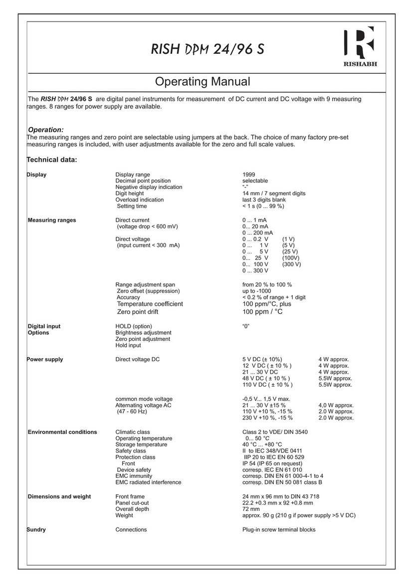 Rishabh RISH DPM 24/96 S User manual