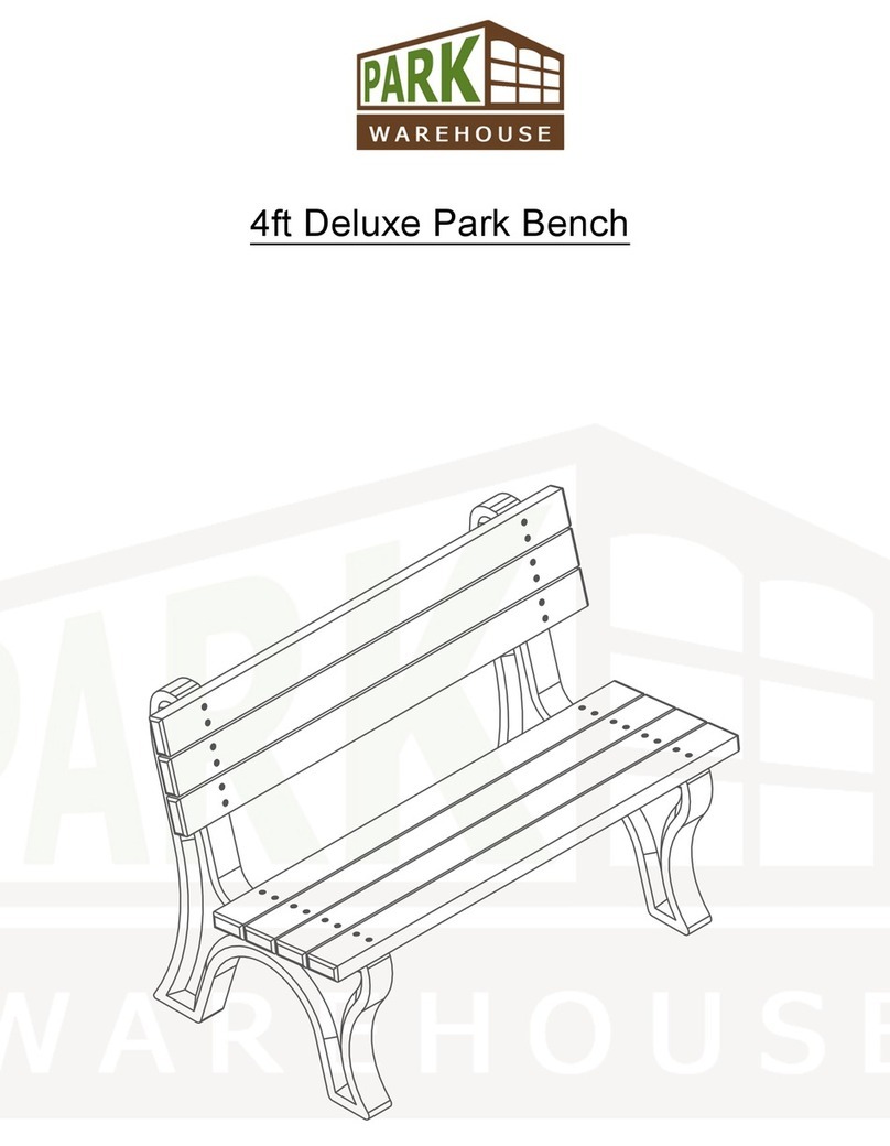PARK WAREHOUSE 4ft Deluxe Park Bench manual