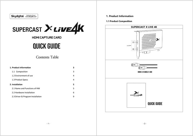 Skydigital SUPERCAST X LIVE 4K quick guide