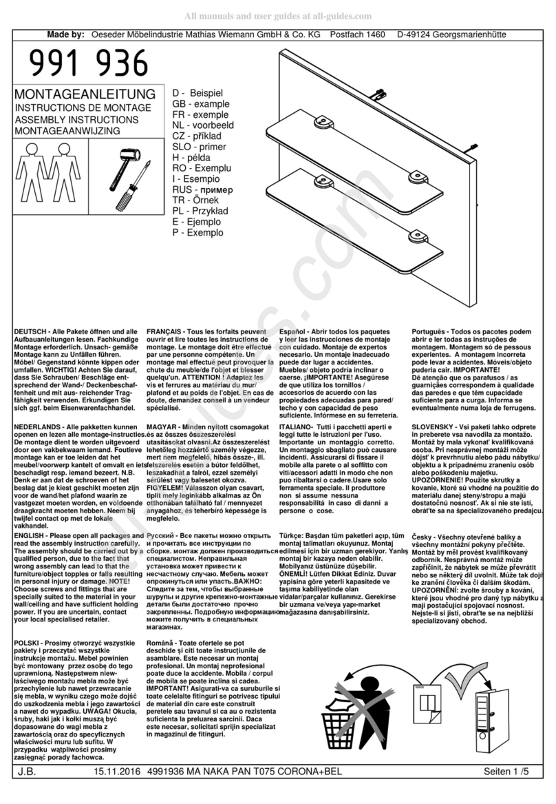 WIEMANN 991 936 Assembly instructions