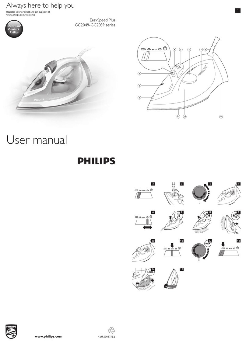 Philips EasySpeed Plus GC2049 Series User manual