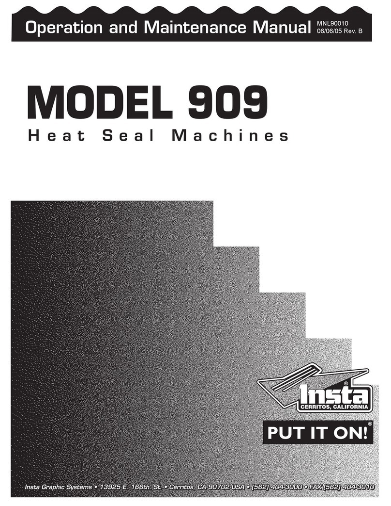 Insta 909 Operation and maintenance manual