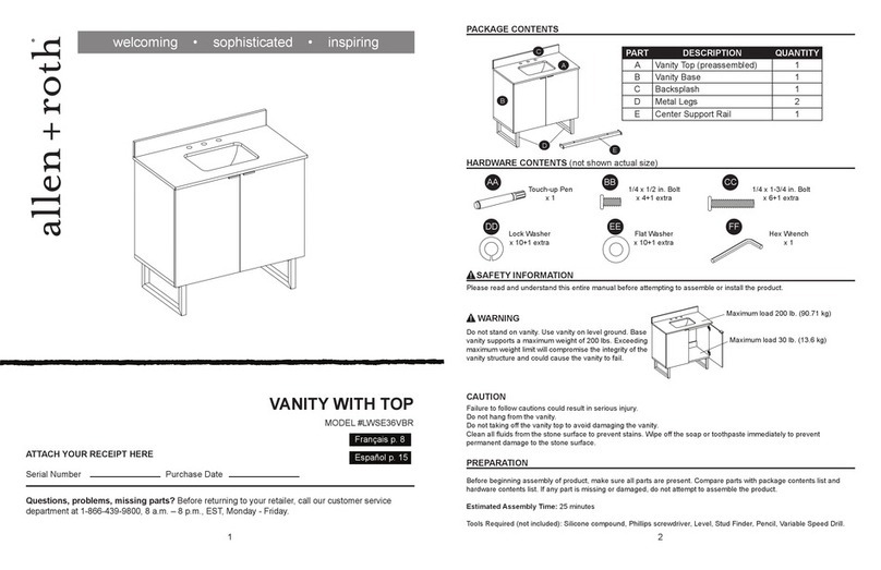 Allen + Roth LWSE36VBR User manual