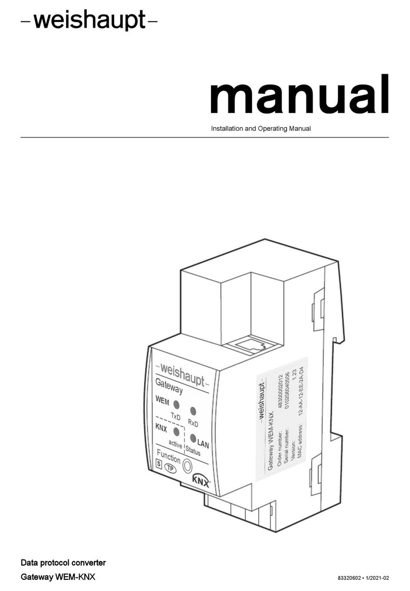 Weishaupt WEM-KNX Installation and operating manual Weishaupt WEM-KNX Installation and operating manual