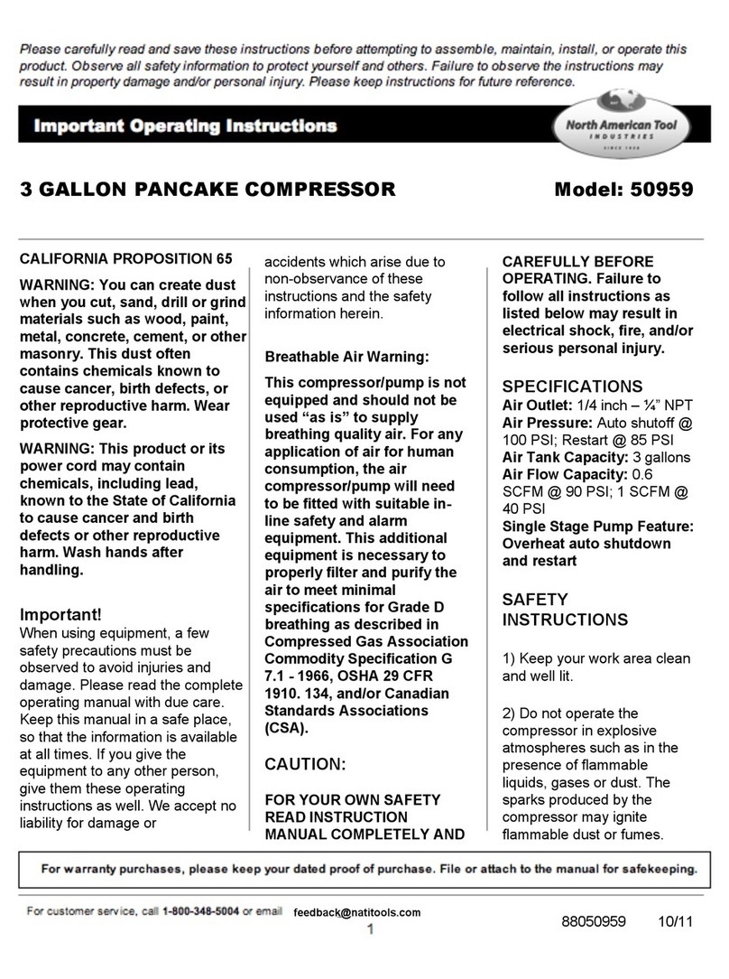 North American Tool Industries 50959 operating instructions