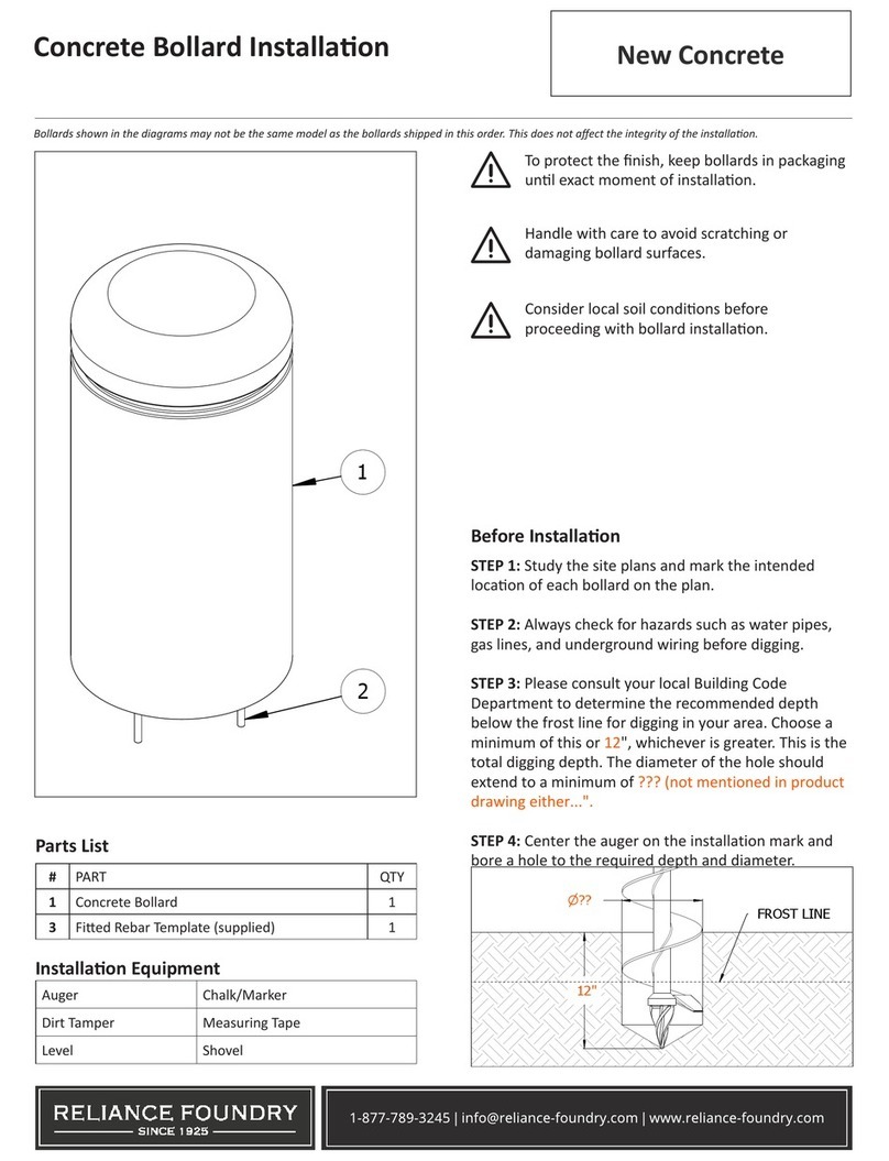 Reliance Foundry Concrete Bollard Installation