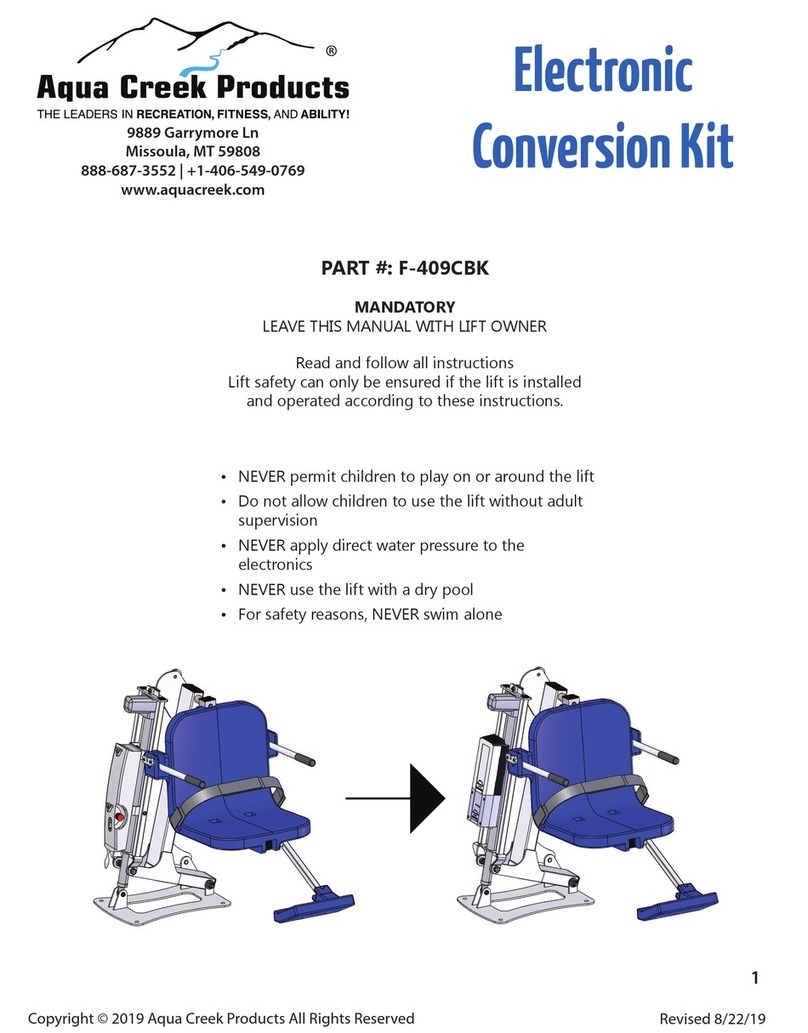 Aqua Creek Products F-409CBK manual