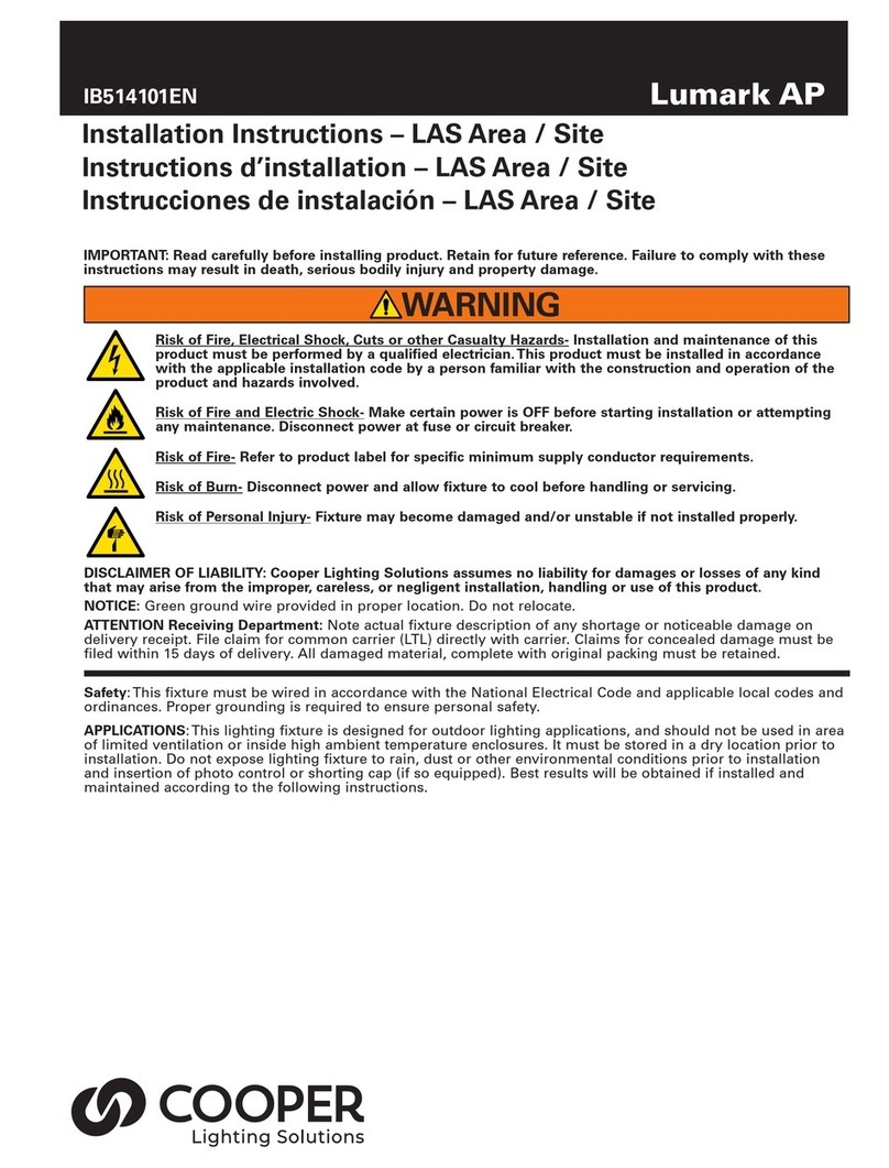 Cooper Lighting Solutions Lumark AP User manual