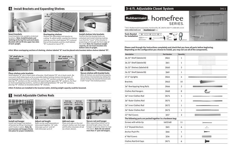 Rubbermaid HomeFree Series User manual Rubbermaid HomeFree Series User manual