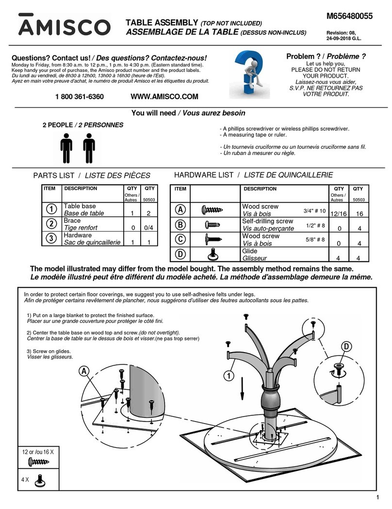 Amisco 50550-42-93412 User manual