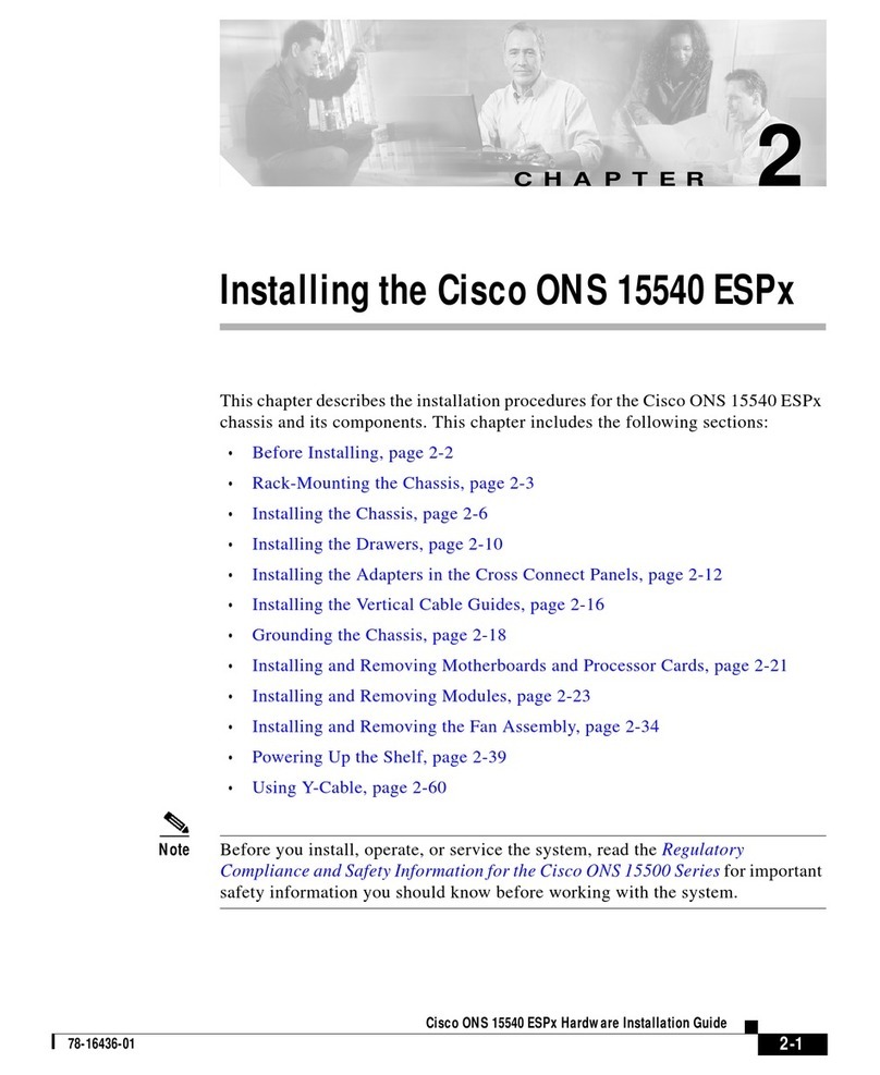 Cisco ONS 15540 ESPx Installing
