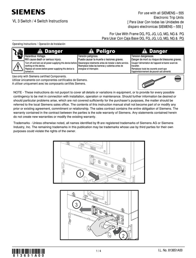 Siemens VL 3 User manual Siemens VL 3 User manual