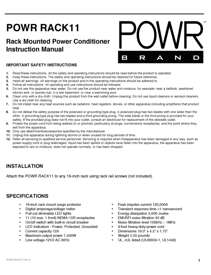 POWR RACK11 instruction manual