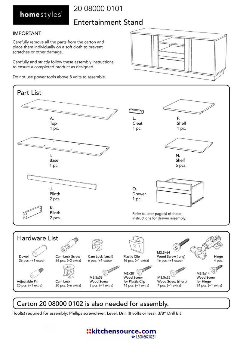 Home Styles 20 08000 0101 User manual