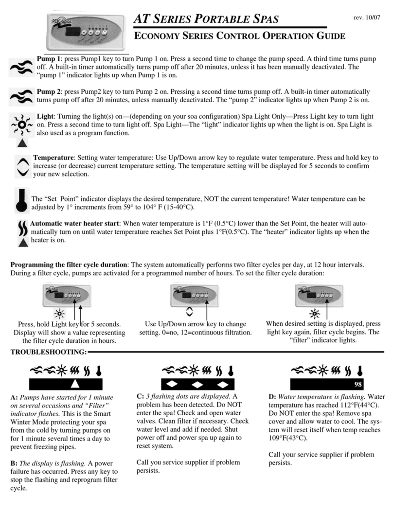 PDC spas AT Series Operation guide