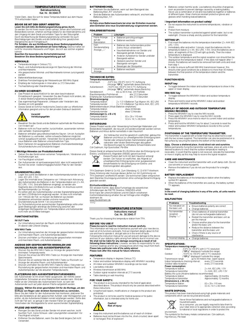 TFA 30.3040.IT instruction manual