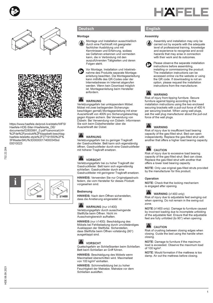 Häfele 732.22.284 quick start guide