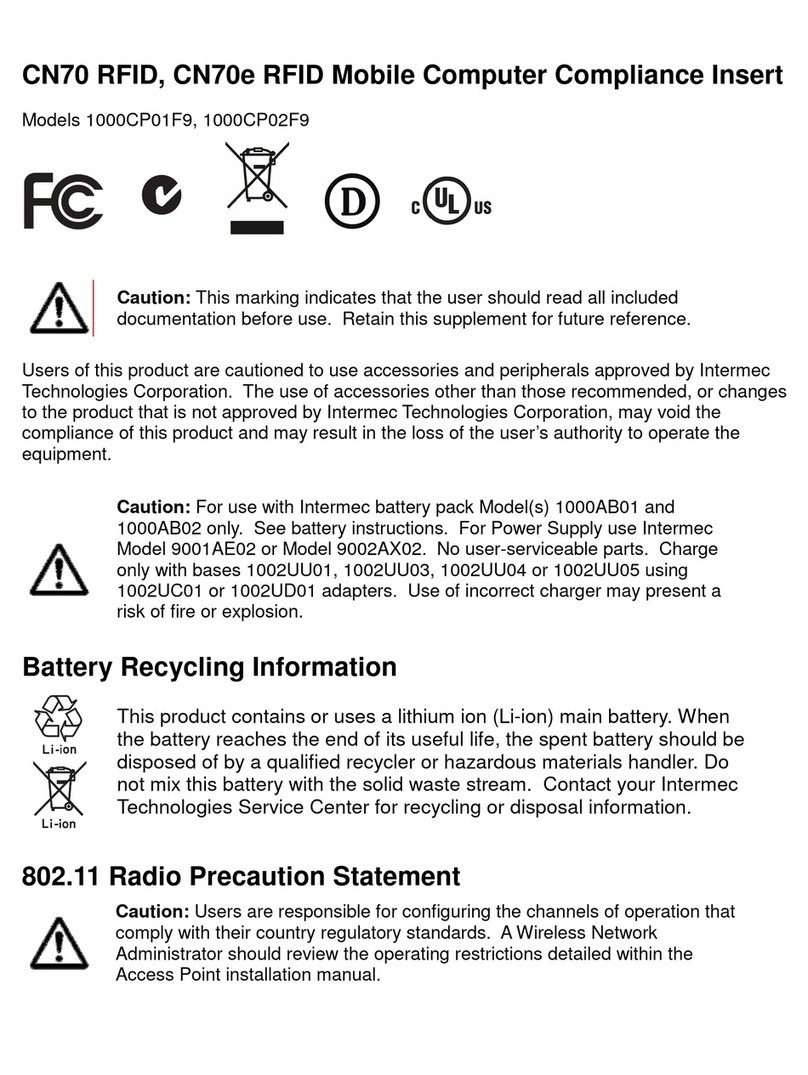 Intermec 1000CP01F9 user manual