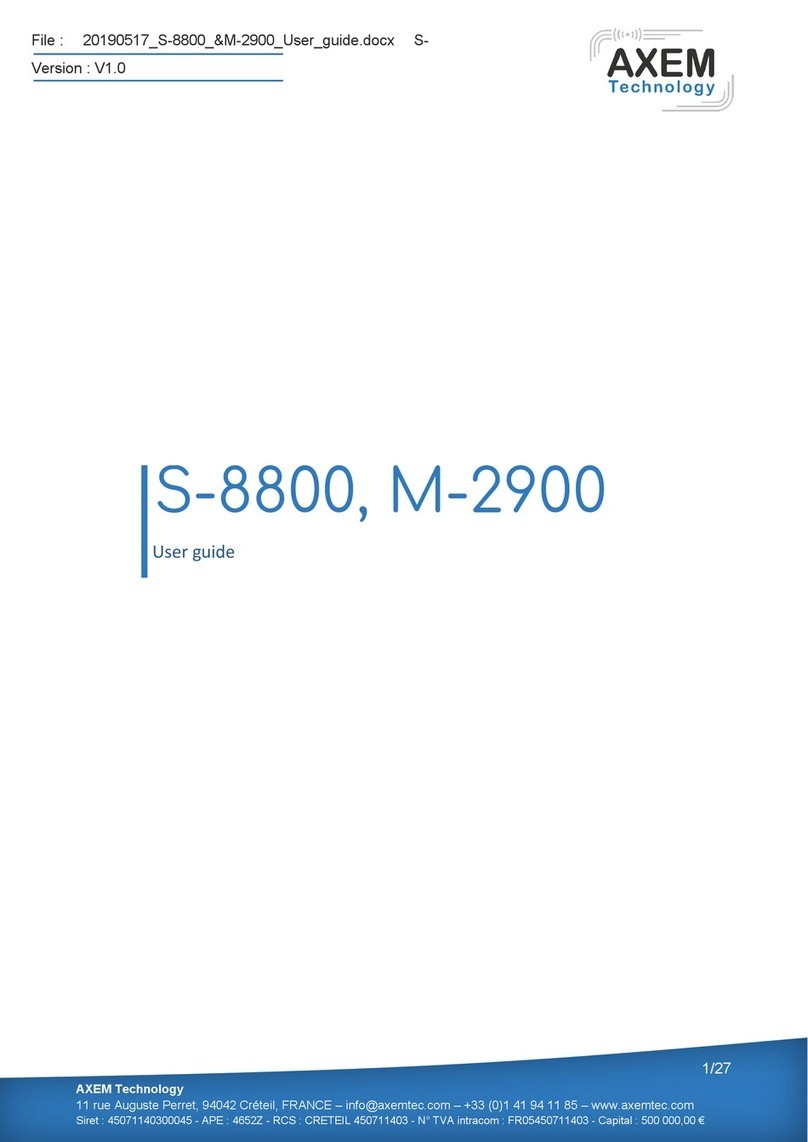 AXEM Technology S-8800 User manual