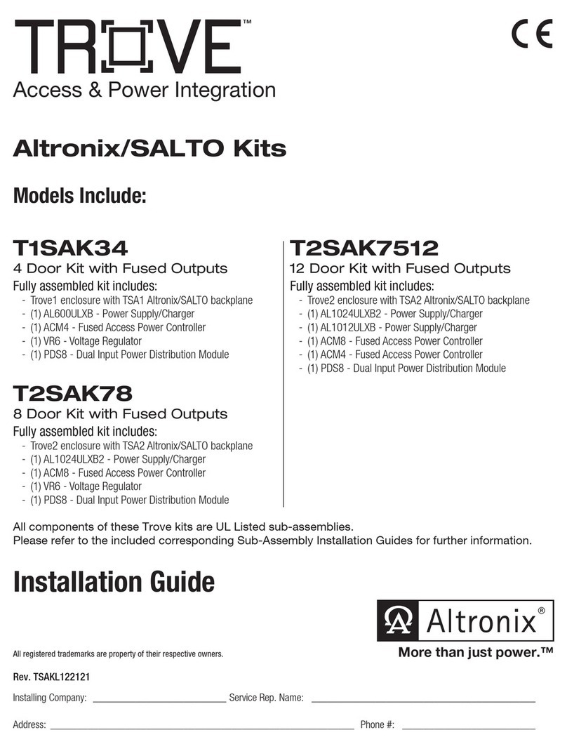 Altronix Trove T1SAK34 installation guide