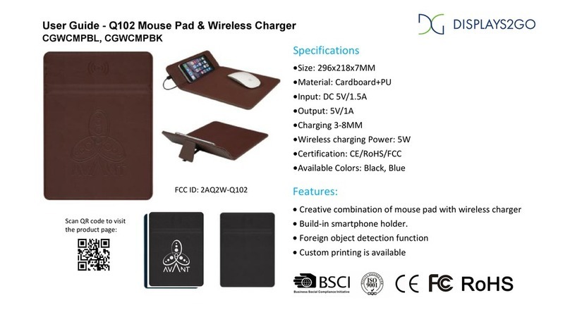 Displays2go Q102 CGWCMPBL User manual