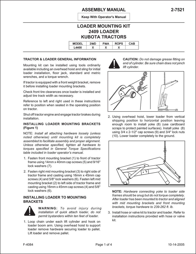 Kubota 2409 Assembly manual