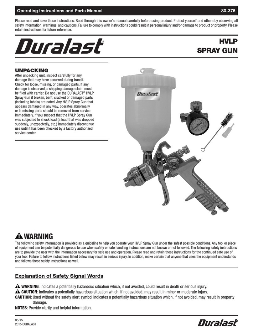 Duralast HVLP operating instructions