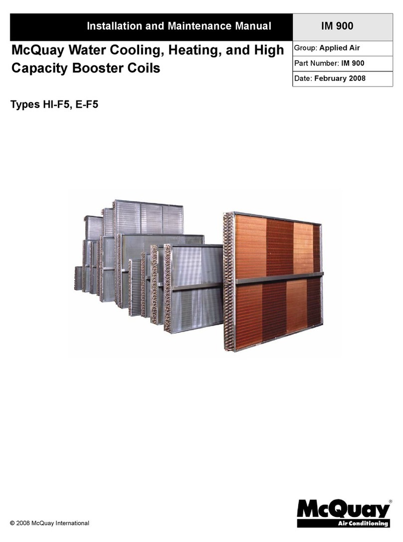 McQuay HI-F5 Installation and maintenance manual