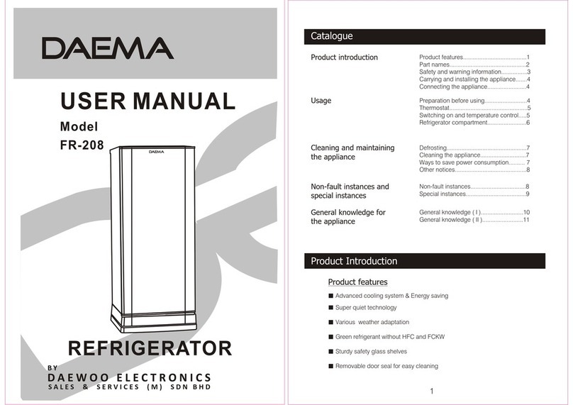DAEWOO ELECTRONICS Daema FR-208 User manual DAEWOO ELECTRONICS Daema FR-208 User manual