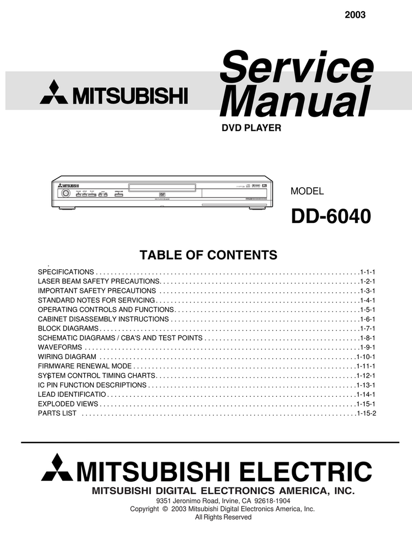 Mitsubishi DD-6040 Service manual
